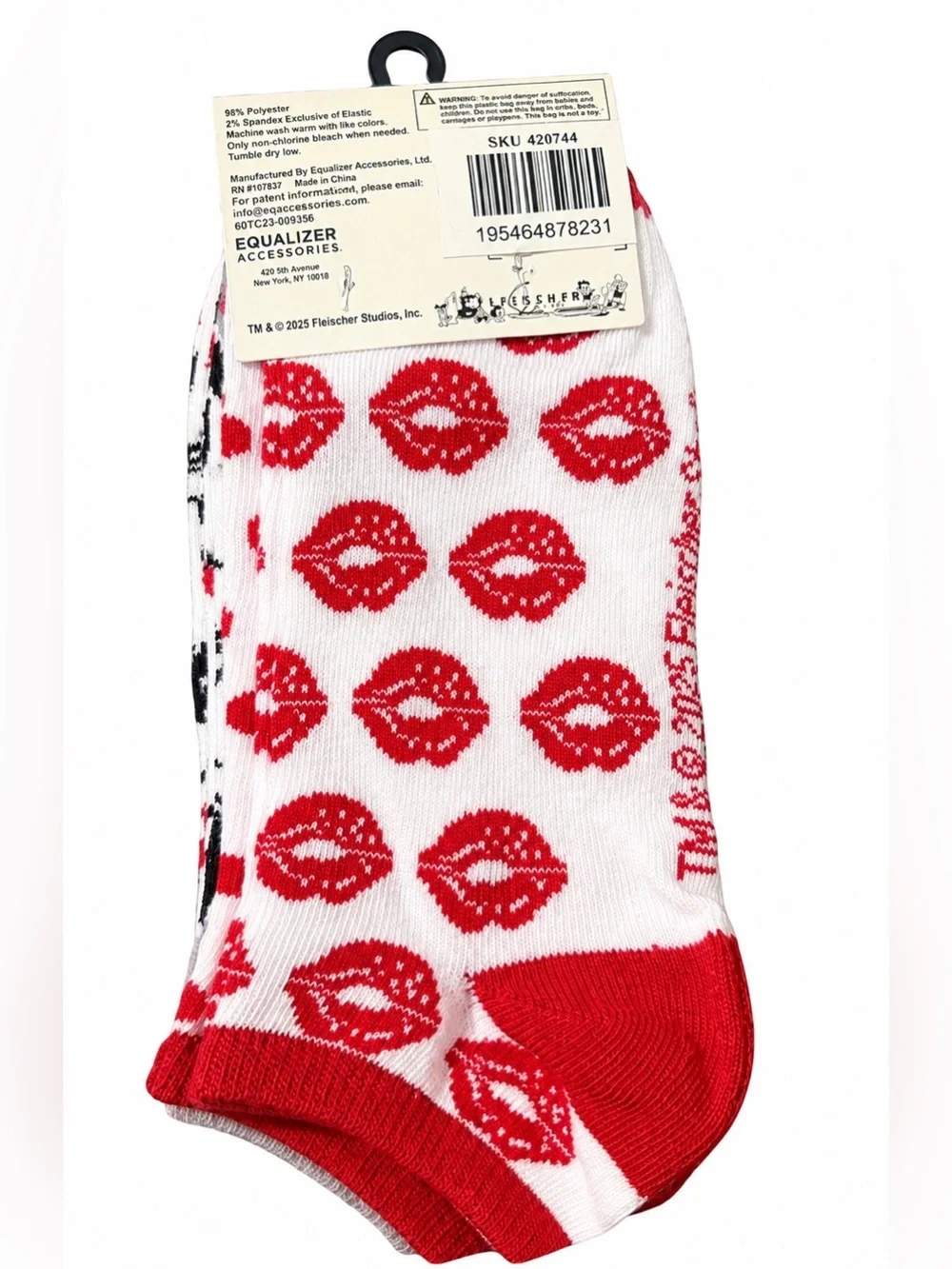 Betty Boop Ankle Socks [6 pairs, Size: 9-11]
